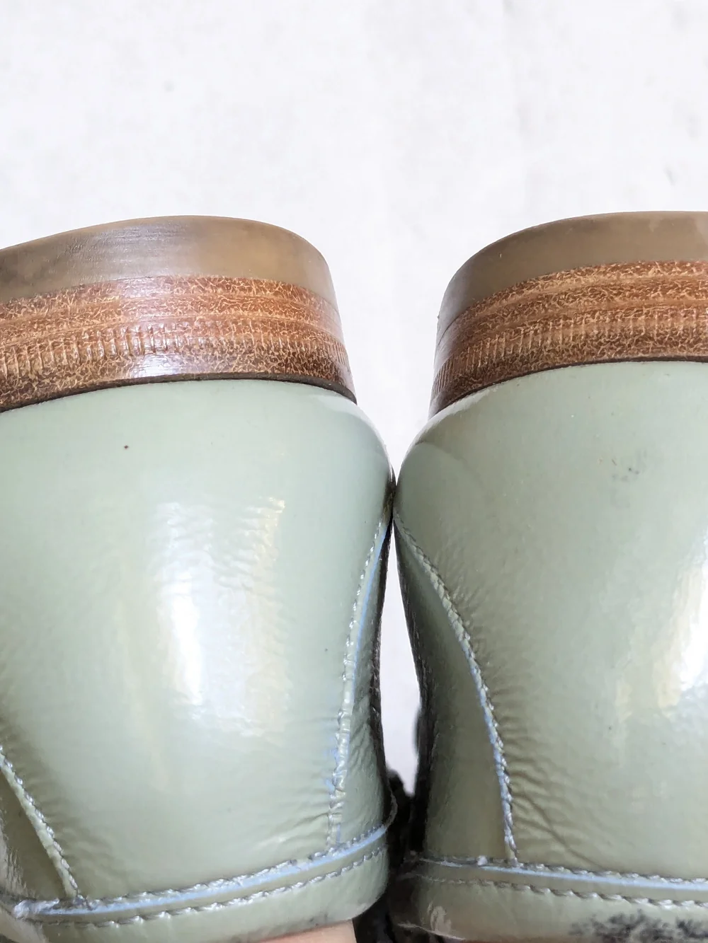 Gucci Men's Light Green Patent Leather Horsebit Loafers US 9